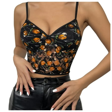 

B91xZ Lingerie For Women Women Lace Bra Lingerie Ribbon Chest Pad Lace Camisole Bras Lingerie for Woman plus Size Black S