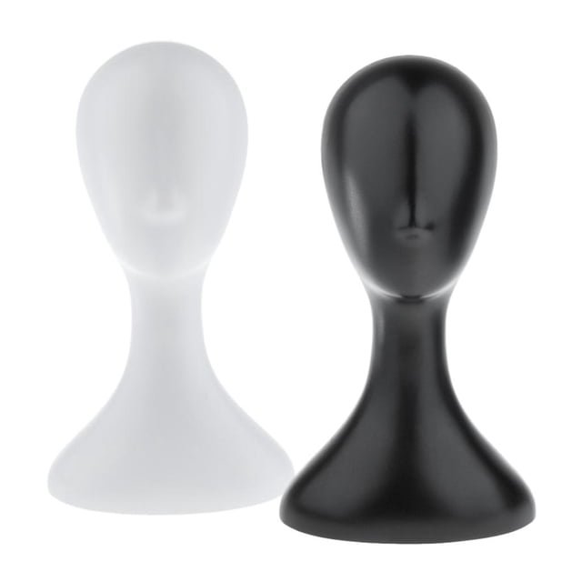 2 Pieces Mannequin Head Model Manikin Hat Display Holder Stand, Premium