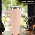 thumbnail image 4 of Botella de agua aislada de 40 oz taza de viaje de acero inoxidable aislada de gran calibre con pajita para deportes al aire libre Anggrek Otros, 4 of 8