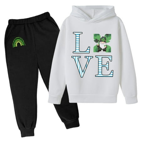 

Kids Hoodie Sweatshirt and Sweatpants Irish Festival Pullover Hoodie Set Tracksuit 2 Piece Outfits First Birthday Boy Outfit Baby Outfits Boy Baby Boy Shirt Set Outfits for Toddler Boys Twin Baby Set