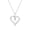 Sterling Silver, variant on Diamond Heart Pendant Necklace for Women 1/10 Ct Natural Diamonds in 925 Sterling Silver