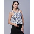 thumbnail image 3 of Moomaya Sleeveless Peplum Strappy Top, Printed Cotton Tank Top, Summer Tops, 3 of 8