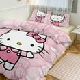 thumbnail image 6 of Hello Kitty Comforter Set with Sheets - 3 Piece Bedding Includes Pillow Covers - Super Soft Bedding Room Decor, 6 of 10