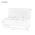 thumbnail image 7 of Flip Top Storage Ottoman Bench with Button Tufted Top, Rectangular Upholstered Footstool with Rubber Wood Legs Polyester Fabric Toy Chest Bedside Accent Sofa for Living Room Entryway Hallway Bedroom, 7 of 7
