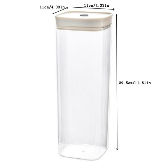 YIKA Tupperware 2400ml Kitchen Fresh-keeping Storage Box Cereal Sealed Jar Transparent Food Grade Proof Insect Proof Nut Noodle Storage Jar Kitchen Storage C