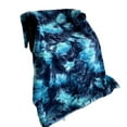 thumbnail image 2 of Plutus Blue Fureal Faux Fur Luxury Throw Blanket, 2 of 3