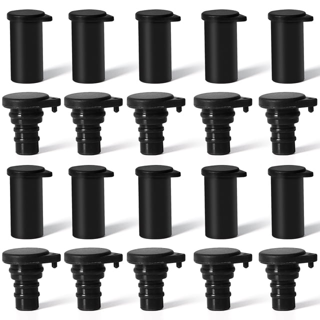 10 pares de tapones de silicona a prueba de polvo e impermeables para conector fotovoltaico e inversor solar, color negro