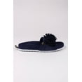 thumbnail image 3 of Pretty You London Women's Albany Hard Soled Tassel Slider Slipper in Navy, 3 of 5