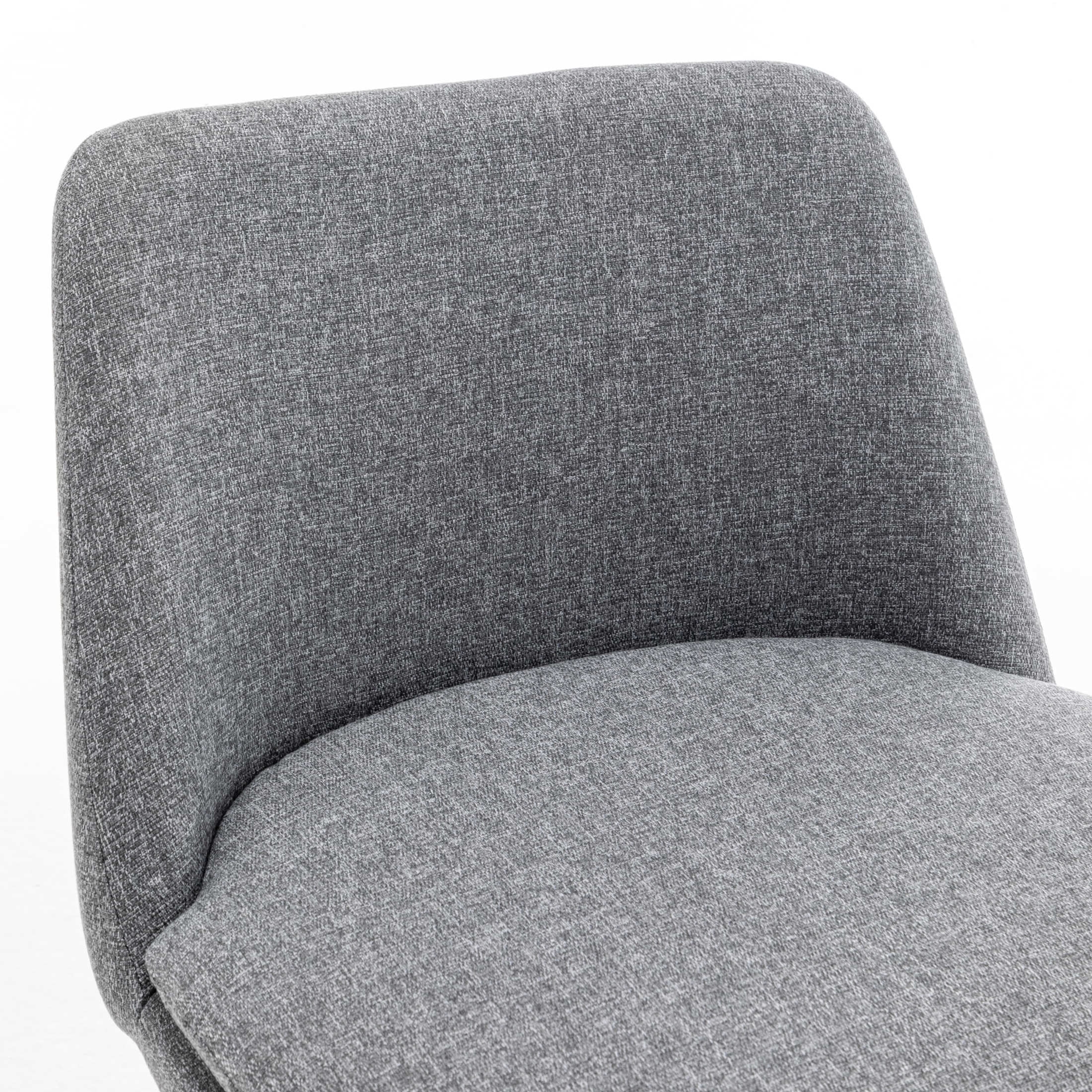 Noble House Bertis 360° Swivel Bar Stools, Upholstered Linen Kitchen Island Chairs with Metal Legs, Light Gray, Set of 2