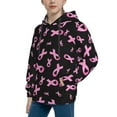 thumbnail image 2 of Disketp Breast Cancer Awareness Youth Hoodie Sweatshirt for Boys Girls Kids Pullover Hooded Classic Casual Essentials Hoodie-Medium, 2 of 6
