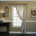 thumbnail image 2 of Ellis Curtain Script 100 Percent Fabric Perfect Decorative Classic Print Rod Pocket Panel Window Curtain - 48 x 84, Black, 2 of 2