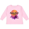 thumbnail image 3 of Inktastic Daytona Beach Florida Sunset Girls Long Sleeve Toddler T-Shirt, 3 of 5