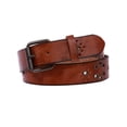 thumbnail image 1 of Snap On Oil Tanned Rustic Full Grain Leather Belt With Grommets Detailing, 1 of 3