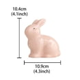 thumbnail image 3 of Ceramic Bunny Rabbits Figurine Decor - White Porcelain Modern Tabletop Art, Easter & Spring Decoration, Bookshelf Statues, Wedding & Craft Ornaments, 3 of 9