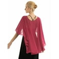 thumbnail image 2 of YEAHDOR Womens Chiffon Beach Shawl Shrug Draping Wraps Capes for Wedding Evening Party Dress Gown, 2 of 7