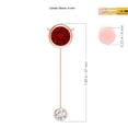 thumbnail image 3 of ANGARA Bezel-Set Round Lab Grown 3.57 Ct Ruby Lariat Style Necklace for Women in 14K Rose Gold (Size-9mm) | July Birthstone, Birthday, Anniversary, Jewelry Gift for Women | Lab-Grown Ruby Necklace, 3 of 7