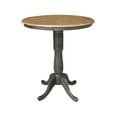 thumbnail image 6 of 36" Round Solid Wood Distressed Hickory/Stone Bar Height Table With 2 Stools, 6 of 8