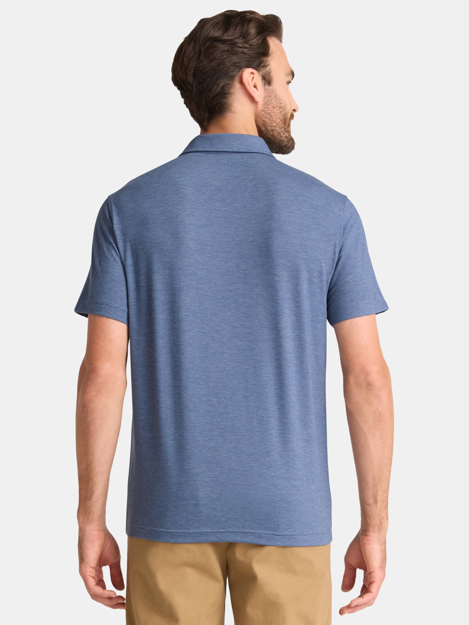 George Men's & Big Men's Poly Polo with Short Sleeves, Sizes S-3XL