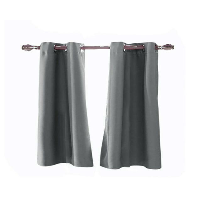 Eattic Rideaux Occultants Couleur Unie Panneaux Isolés Doublés Épais Rideau Mousse 2 Pcs Textiles Maison Vert