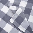 thumbnail image 3 of Haperlare Buffalo Plaid Tablecloth Farmhouse Yarn Dyed Textured Square Wrinkle Free Table Covers for Outdoor Picnic Kitchen, 55" x 55", Gray White, 3 of 6