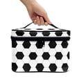 thumbnail image 3 of HELLHERO Football Pattern Design Polyester Medicine Travel Organizer Bags Effortless Organization Wide-open 8.86 x 6.5 x 5.9 Inches Travel Cosmetic Case Organizer, 3 of 6