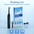 thumbnail image 6 of Rotating Electric Toothbrush for Adults, Sonic Toothbrush for Deep Cleaning, RechargeableToothbrush with 3 Modes (Black), 6 of 6