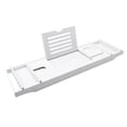 thumbnail image 1 of Bathtub Caddy Tray Adjustable Bamboo Spa Bathtub Caddy Organizer Book Glass Holder Tablet or Smartphone Bracket Bath Organizer Nonslip Bottom Extendable Sides, 1 of 7