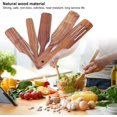thumbnail image 4 of 5 unids/set espátula de cocina, herramienta de cocina giratoria de madera, diseño de agujero para colgar, se puede colgar en la pared cuando no esté en uso, 4 of 5