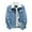 Light Blue, variant on Men's Retro Fashion Outdoor Fleece Lined Denim Jacket for Winter Casual Wear Christmas Holiday,Black,L