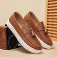 thumbnail image 5 of Miluxas Women's Tassel Loafer Classic Slip On Soft Sole Driving Business Work Dress Boat Shoes Daily Lightweight Non-Slip Penny Casual Shoes Brown 8(42), 5 of 9