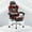 Black Red, variant on Concetta Gaming Chair with Footrest, Lumbar Support, Black/Gray