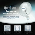 thumbnail image 2 of Hurricane Ventilateur Mural Oscillant Supreme de 16 Pouces avec Cordons de Tirage Faciles et 3 Vitesses Silencieuses, 2 of 11