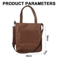 thumbnail image 2 of Bolsos de mano Bolsos de mano de pana para mujer Bolsos de mano de pana para mujer - Bolsos de hombro Bolsos de mano Bolsos cruzados Bolsos de compras de gran capacidad, 2 of 6