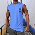 thumbnail image 2 of KPOPLK Men's Quick Dry Workout Tank Tops Breathable Gym Sleeveless Muscle Shirts for Active Men Size S,Blue, 2 of 4