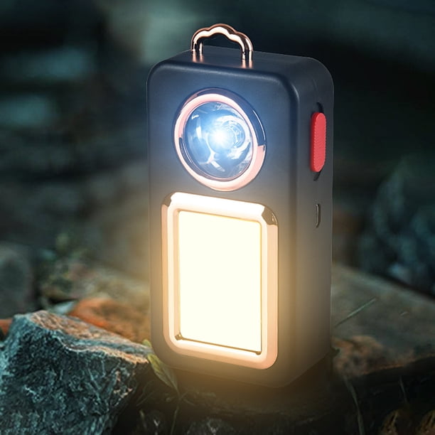 Linterna Lámpara De Camping Lámpara de pesca Lámpara LED de carga USB Mecha LED COB para noche al aire libre (oro rosa) Wdftyju Para estrenar