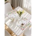 thumbnail image 5 of Pink Purple Flower Placemats Set of 4, Spring Country Floral Leaf Grey Plaid Placemats for Dining Table, Place Mats for Kitchen Tabletop, Waterproof Wipeable Dining Table Mats Set, 5 of 9