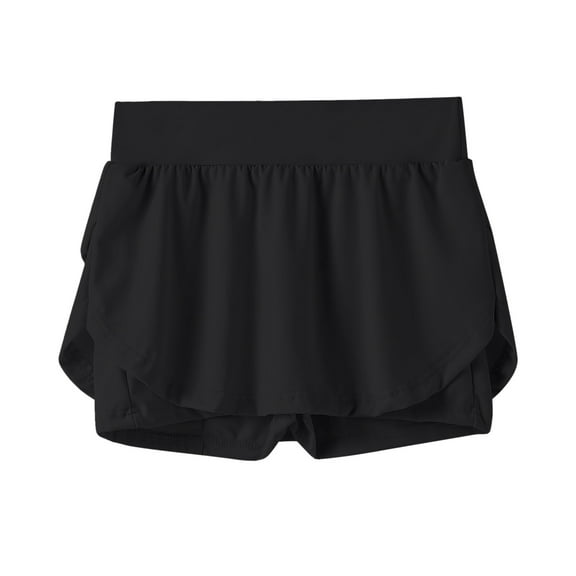 XQYLOS Athletic Skort with Pockets, Moisture-Wicking Tennis Yoga Shorts for Girls, UPF 50  Sports Skirt with Compression Shorts, Playground to Practice Casual Athleisure Wear
