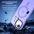 thumbnail image 3 of Entronix Magnetic Case Compatible with iPhone 17e, Frosted Matte Back Cover, Purple, 3 of 5
