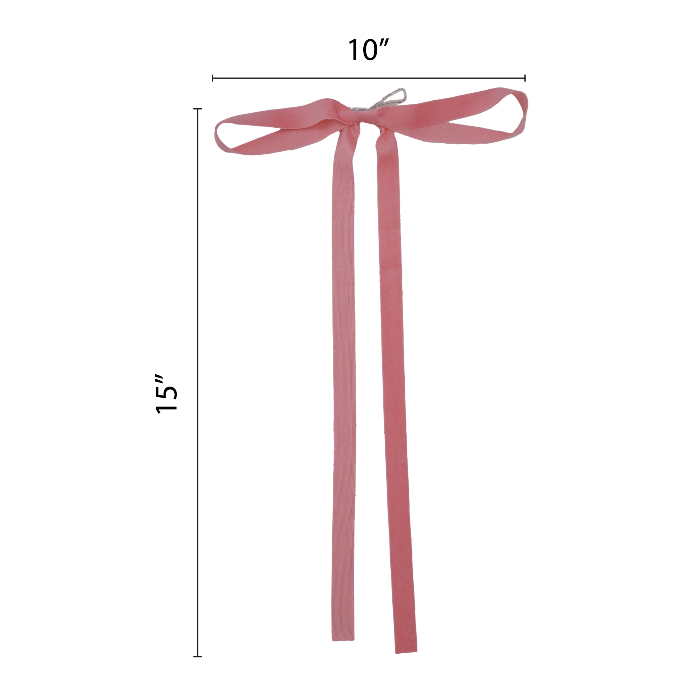 Pink Decorative Christmas Bows with Long Tails, 16", 4 Count, by Holiday Time