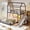 Black +Twin Over Full, variant on ChenyueFurn Twin Over Full House Bunk Bed with Slide,White