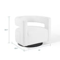 thumbnail image 3 of Armchair Accent Chair, White, Velvet, Living Kitchen Cafe Bistro Hospitality Restaurant, Modern Contemporary Boutique HB33291, 3 of 9