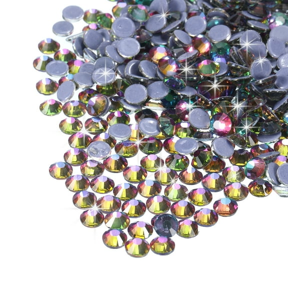Uxcell 2880 Pcs Hotfix Rhinestones Flatback Crystal Glass Gems for DIY Decoration (SS10 2.9mm,Rainbow Color)