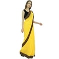 thumbnail image 2 of Atasi Indian Women's Traditional Yellow Georgette Casual Saree With Blouse Piece, 2 of 8