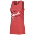 thumbnail image 2 of Women's Soft as a Grape Red St. Louis Cardinals Gauze High Neck Tank Top, 2 of 3