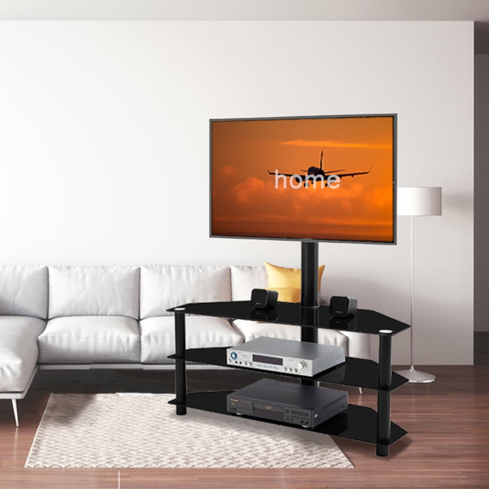 Floor Corner TV Stand with Swivel Mount Universal Swivel Floor TV