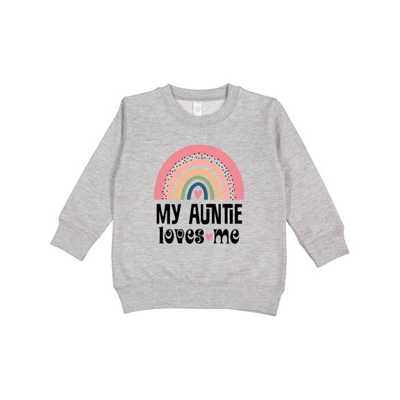 Inktastic My Auntie Loves Me Niece Rainbow Toddler Sweatshirt