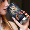 thumbnail image 4 of Happy Halloween Vampire Devon Rex BOO with Pumpkins Fun and Spooky 20oz Stainless Steel Tumbler Insulated Cup with Lid Cat Lover Kitten Owner Gifts - 00018, 4 of 5