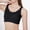 Black, variant on Women's Solid Color Round Neck Large Size Bras Without Steel Ring Black 3XL