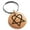 Rose, variant on Stainless Steel Heartagram Engraved Small Medallion Circle Charm Keychain Keyring