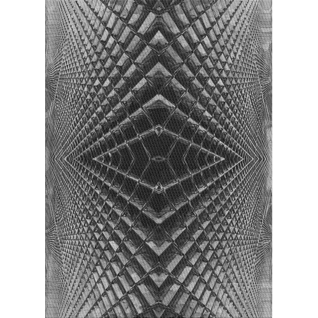 Ahgly Company Tapis d'Intérieur Lavables en Machine, Rectangle Transitionnel, Zone Gris, 7' x 9'